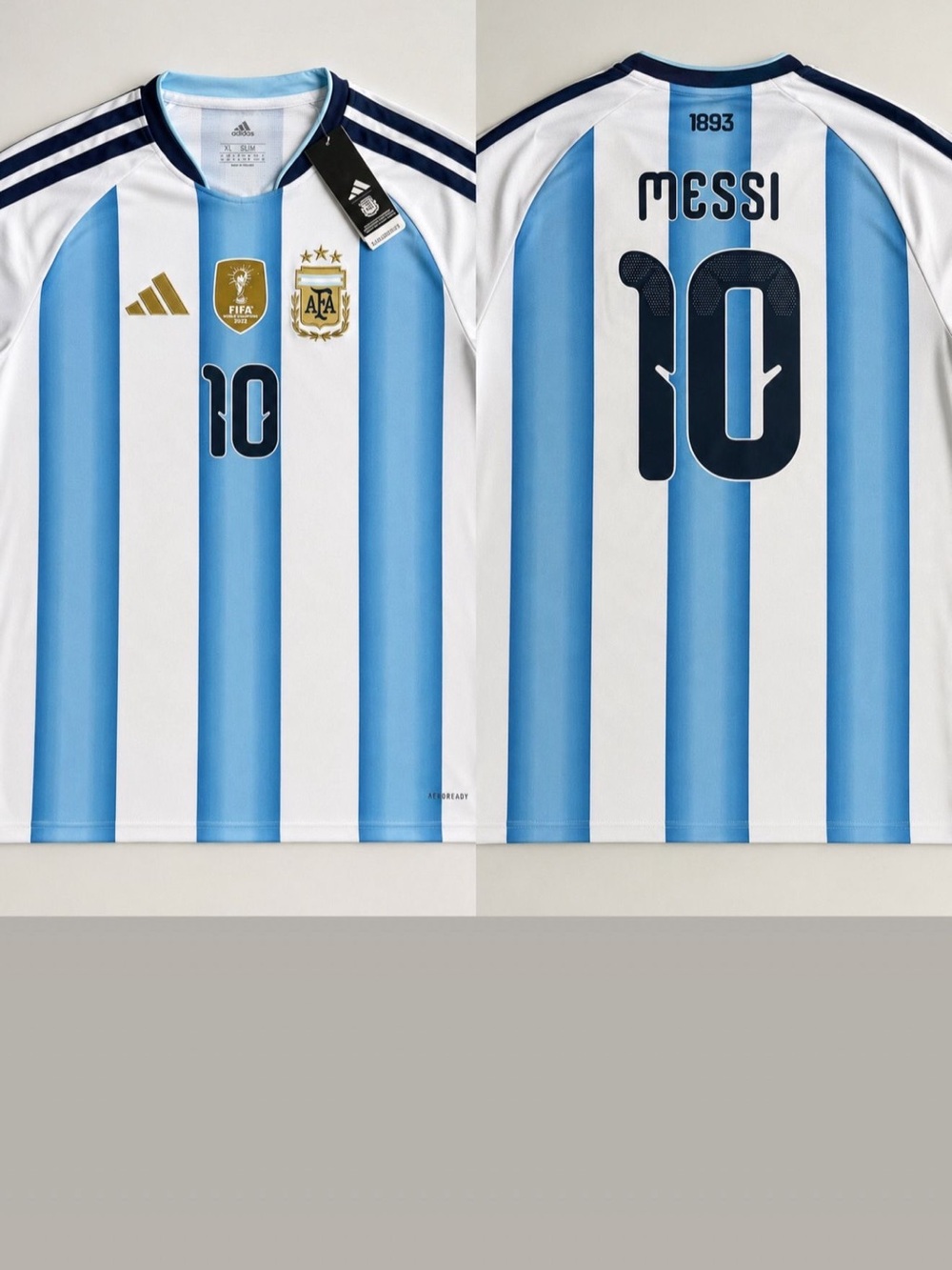 adidas Argentina Messi #10 Home Jersey - Light Blue & White